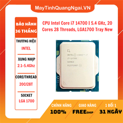 CPU Intel Core i7 14700 | 5.4 GHz, 20 Cores 28 Threads, LGA1700 Tray New