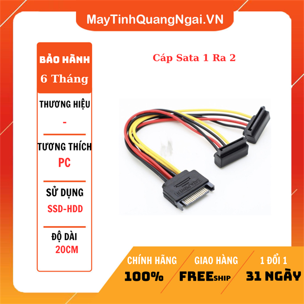 Cáp Sata 1 Ra 2