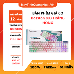 BÀN PHÍM GIẢ CƠ Bosston 803 TRẮNG HỒNG