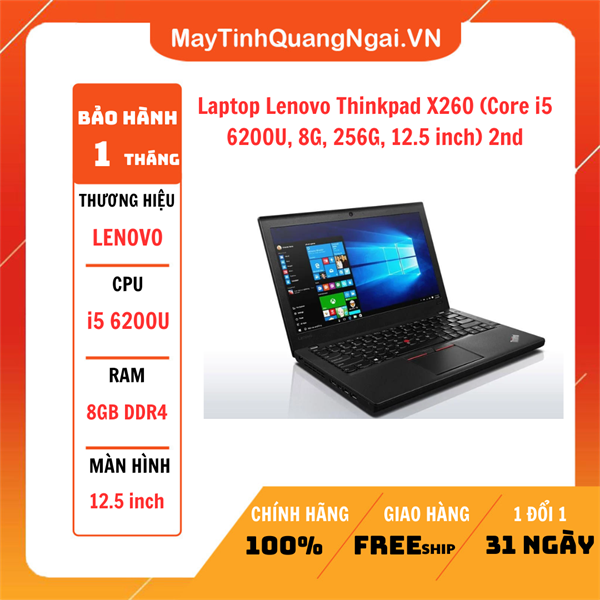 Laptop Lenovo Thinkpad X260 (Core i5 6200U, 8G, 256G, 12.5 inch) 2nd