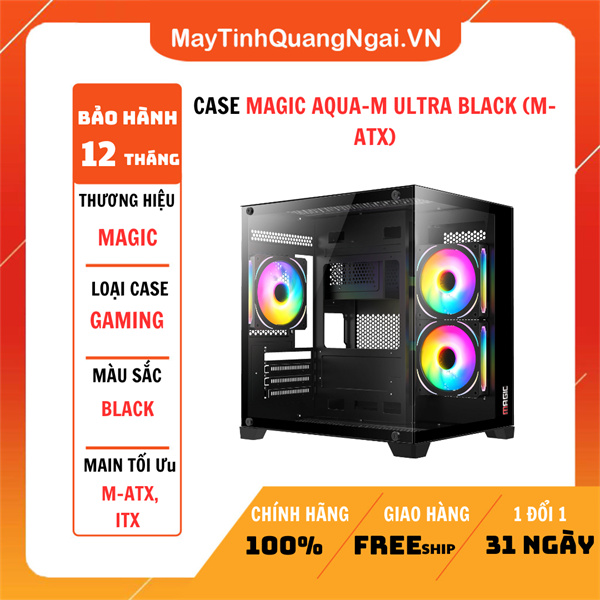 CASE MAGIC AQUA-M ULTRA BLACK (M-ATX)