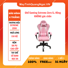 Ghế Gaming Extreme Zero S+ Hồng KHÔNG gác chân