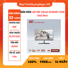 MÀN HÌNH LED VSP 22inch V2204HT (75H/ 5ms/ Đen)