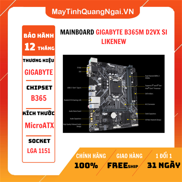 MAINBOARD GIGABYTE B365M D2VX SI LIKENEW
