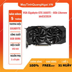 VGA Gigabyte GTX 1660Ti - 6Gb 2ND