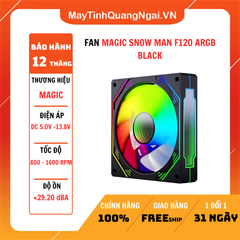 FAN MAGIC SNOW MAN F120 ARGB BLACK