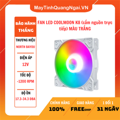 FAN LED COOLMOON K8 (cắm nguồn trực tiếp) MÀU TRẮNG