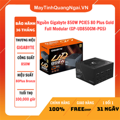 Nguồn Gigabyte 850W PCIE5 80 Plus Gold Full Modular (GP-UD850GM-PG5)