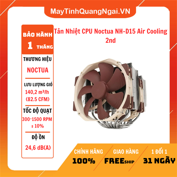Tản Nhiệt CPU Noctua NH-D15 Air Cooling 2nd