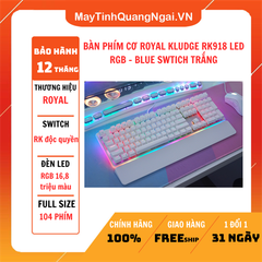 BÀN PHÍM CƠ ROYAL KLUDGE RK918 LED RGB - BLUE SWTICH TRẮNG