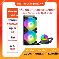 TẢN NHIỆT NƯỚC COOLMOON ICE MOON 240 RGB ĐEN