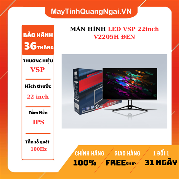 MÀN HÌNH LED VSP 22inch V2205H TRẮNG