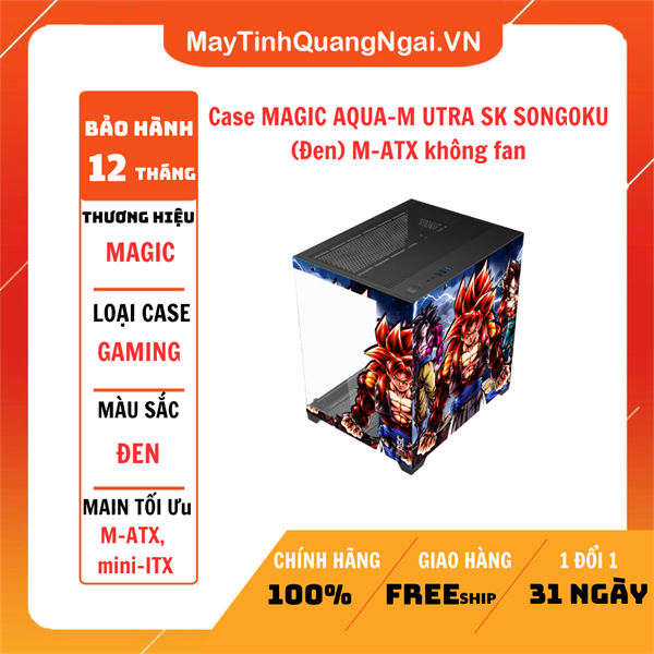 Case MAGIC AQUA-M UTRA SK SONGOKU (Đen) M-ATX không fan