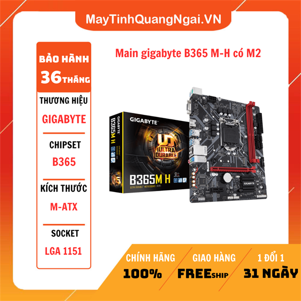 Main gigabyte B365 M-H có M2