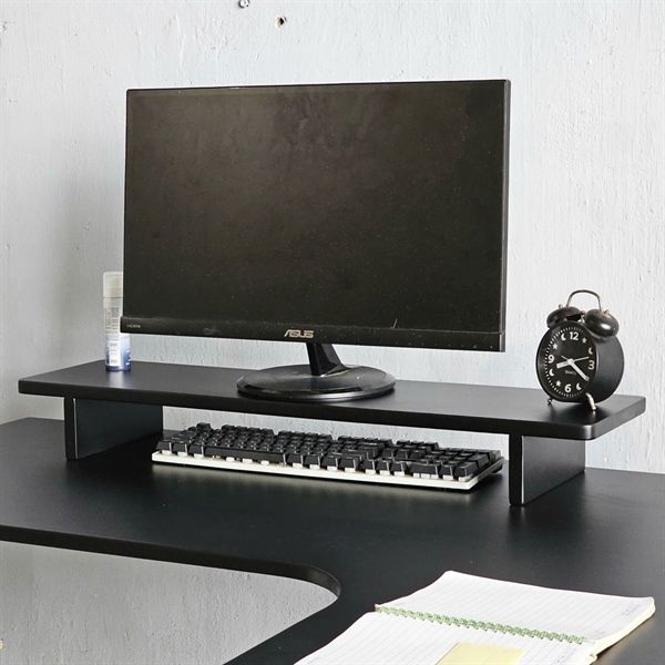 KỆ MÁY TÍNH GỖ ĐỂ BÀN - ĐEN 80cm