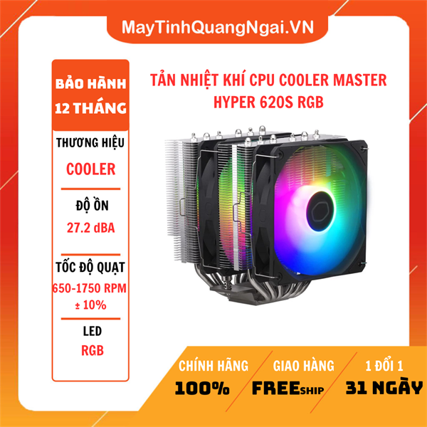 TẢN NHIỆT KHÍ CPU COOLER MASTER HYPER 620S RGB