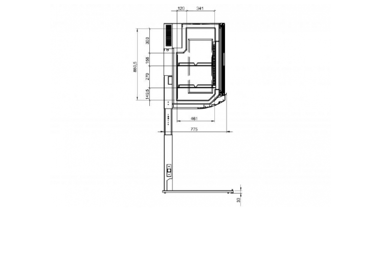  Tủ đông mát trưng bày thực phẩm IARP AMAZE 210 