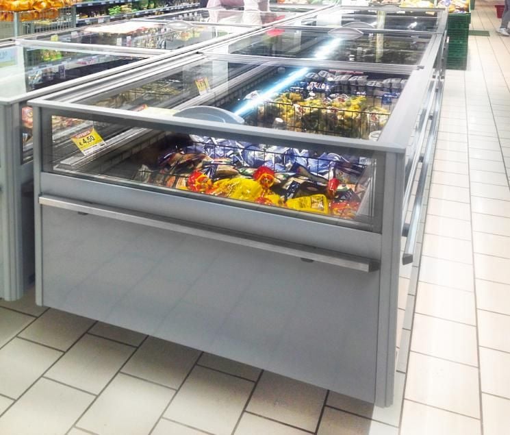  Tủ đảo nắp kính đông mát trưng bày thực phẩm IARP SVABA 200 LIDS 