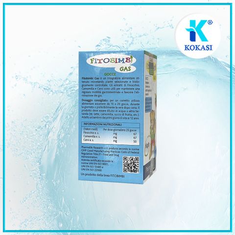  TĂNG CƯỜNG TIÊU HÓA FITOBIMBI GAS (30ml) - Hỗ trợ giảm nôn trớ, đầy hơi ở trẻ 