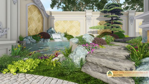  Thiết kế sân vườn Villa Kim Lâu 
