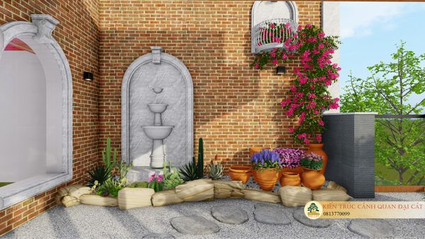  Thiết kế thi công sân vườn biệt thự anh Khoa Khu Biệt Thự Hà Đô 