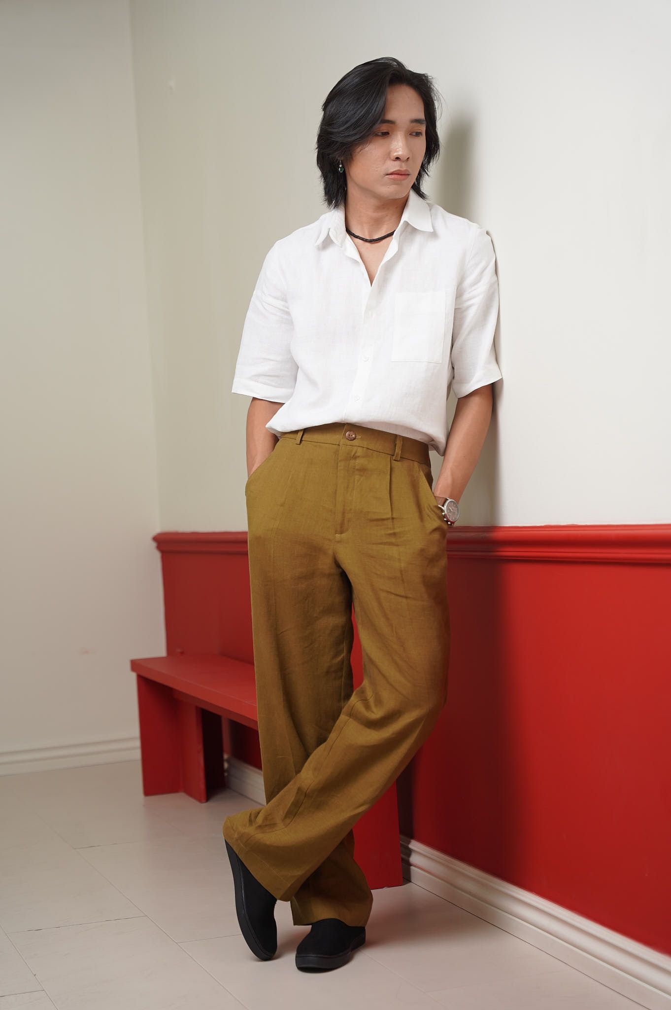 (Men) Slim SS shirt - S017