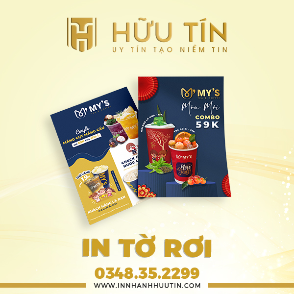  In 500 tờ rơi A4, In 2 mặt, In giấy couche C150 