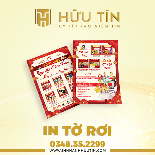  In 500 tờ rơi A4, In 2 mặt, In giấy couche C100 