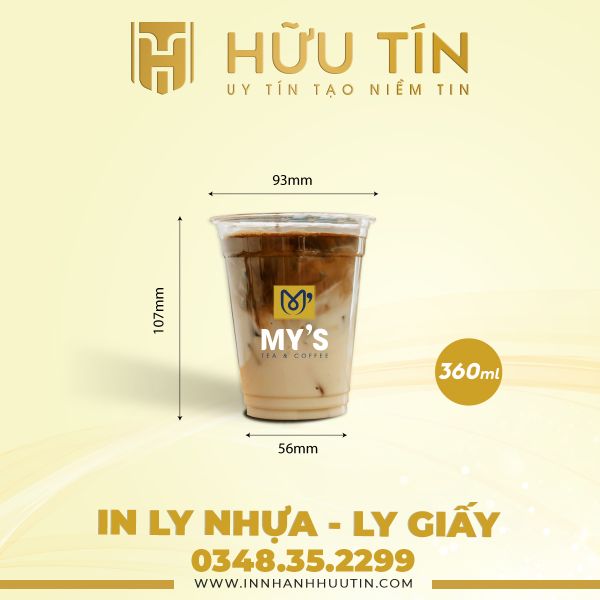 In 5000 Ly Nhựa PET 360ml - In nhiều màu 