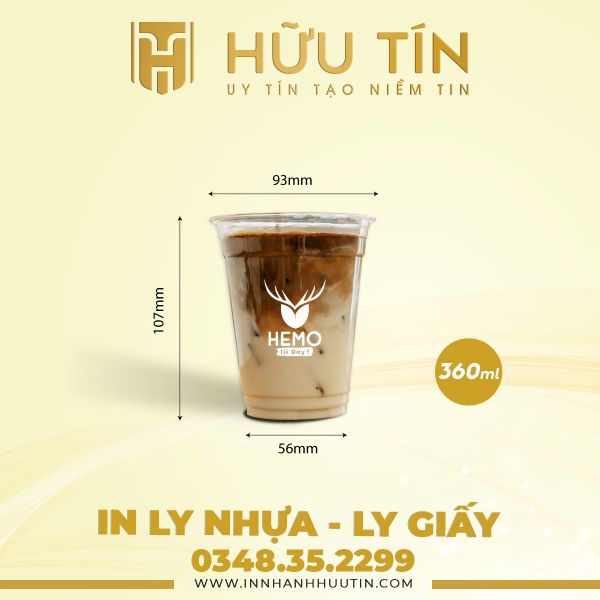  In 1000 Ly Nhựa PET 360ml - In 1 màu 
