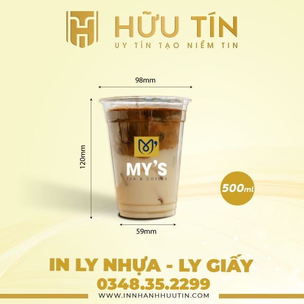  In 10000 Ly Nhựa PET 500ml - In nhiều màu 