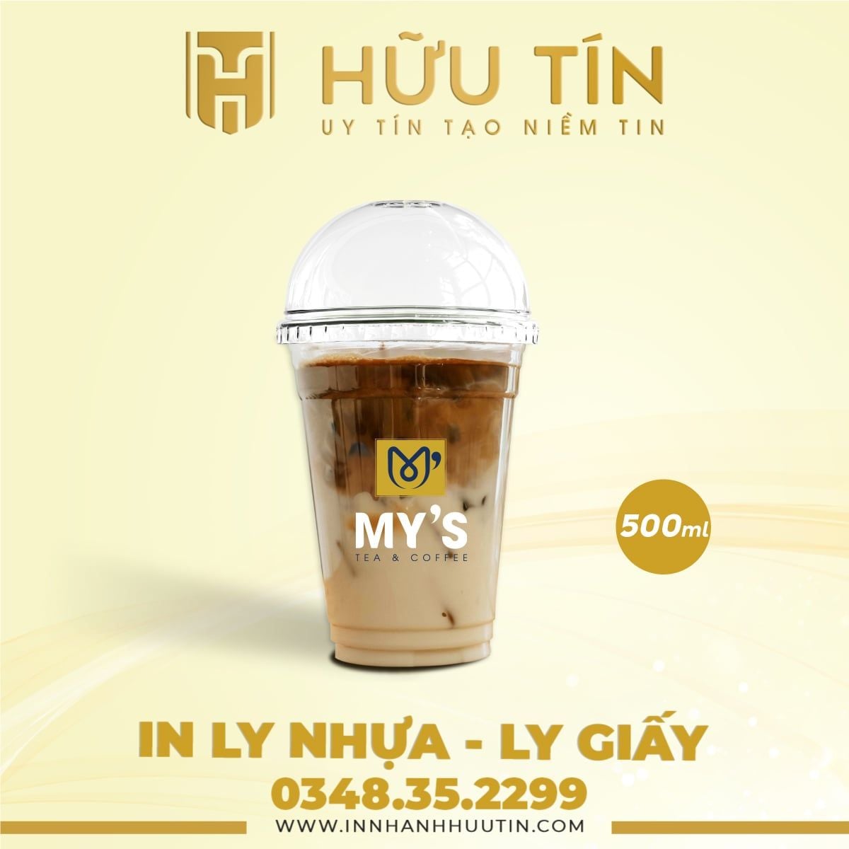  In 10000 Ly Nhựa PET 500ml - In nhiều màu 
