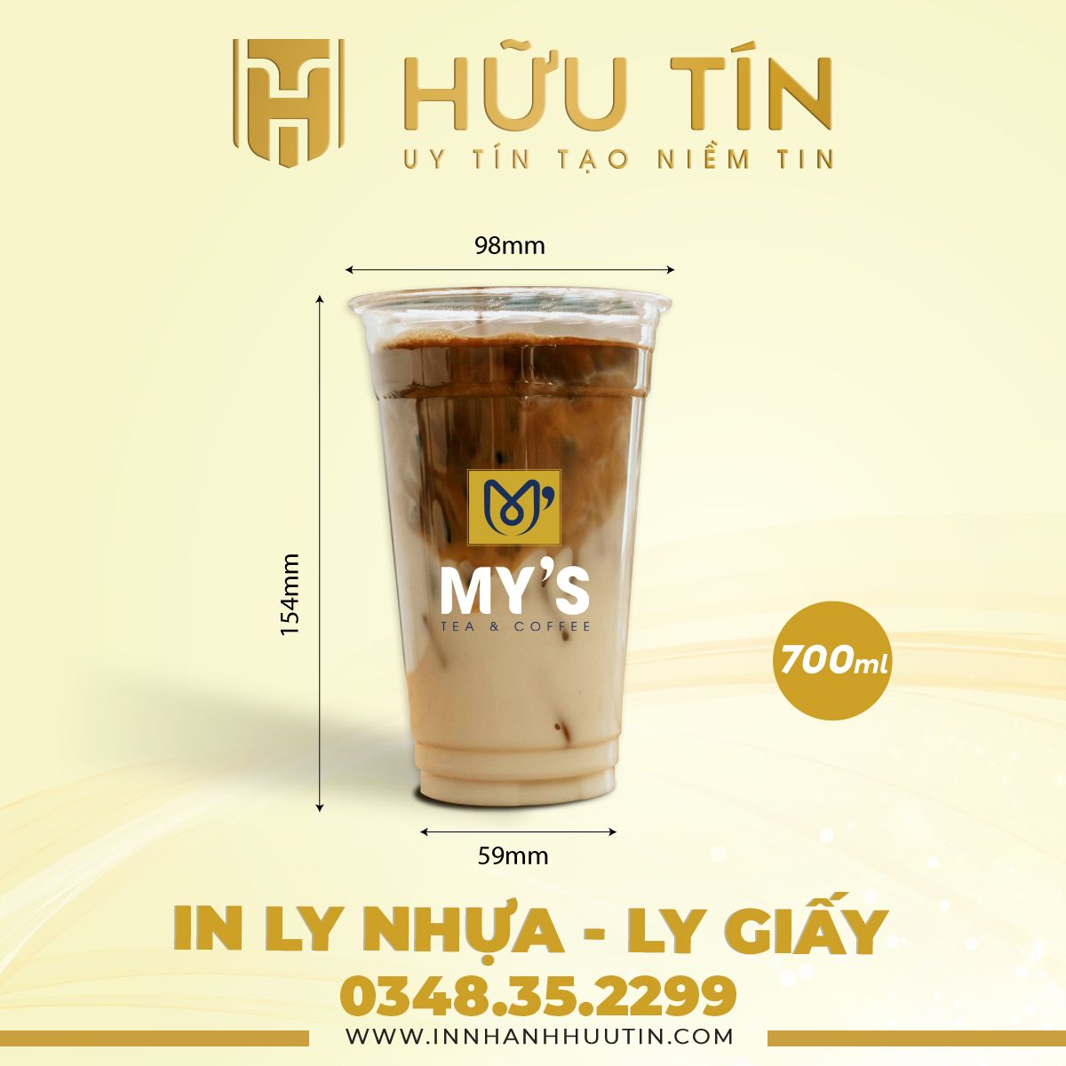  In 10000 Ly Nhựa PET 700ml - In nhiều màu 