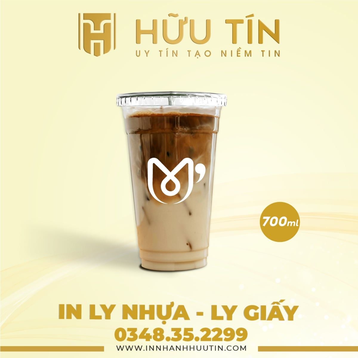  In 10000 Ly Nhựa PET 700ml - In 1 màu 