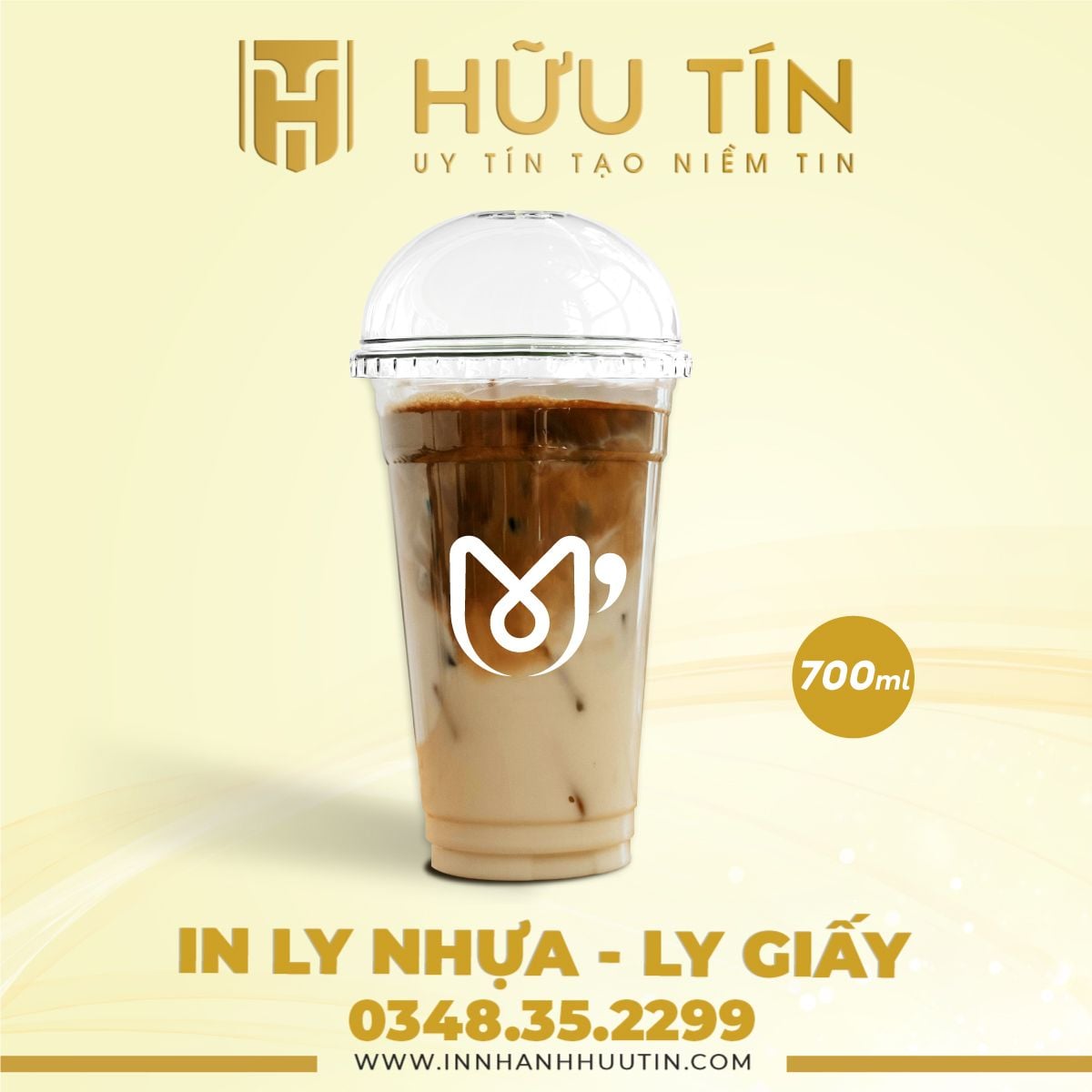  In 10000 Ly Nhựa PET 700ml - In 1 màu 