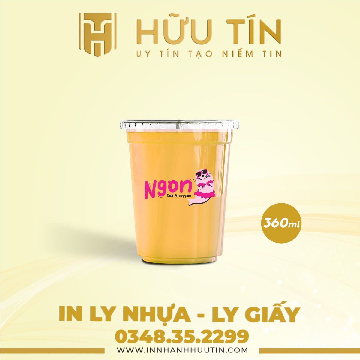  In 20000 Ly Nhựa PP 360ml - In nhiều màu 