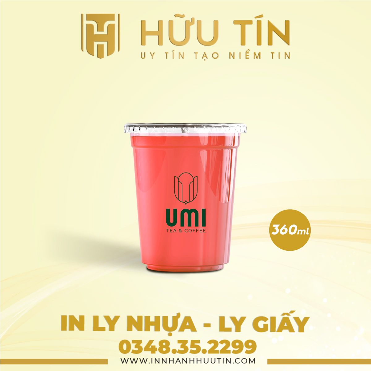  In 1000 Ly Nhựa PP 360ml - In 1 màu 