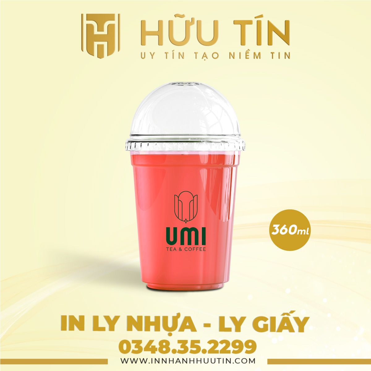  In 1000 Ly Nhựa PP 360ml - In 1 màu 