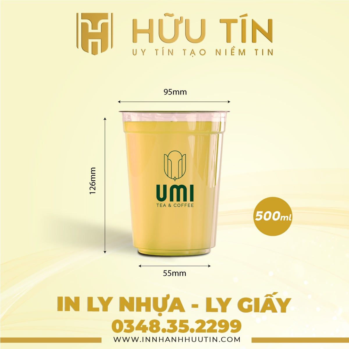  In 5000 Ly Nhựa PP 500ml - In 1 màu 