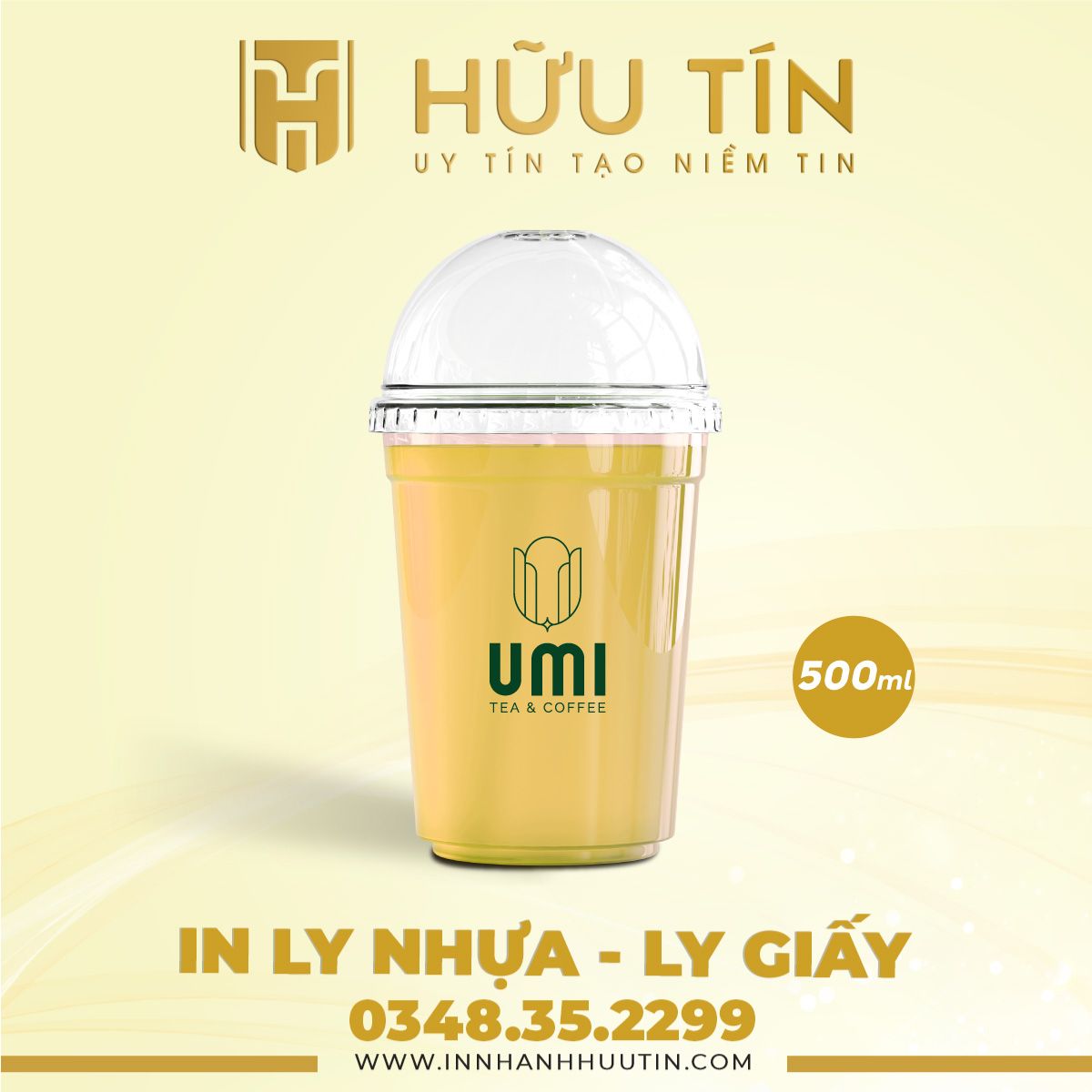 In 10000 Ly Nhựa PP 500ml - In 1 màu 