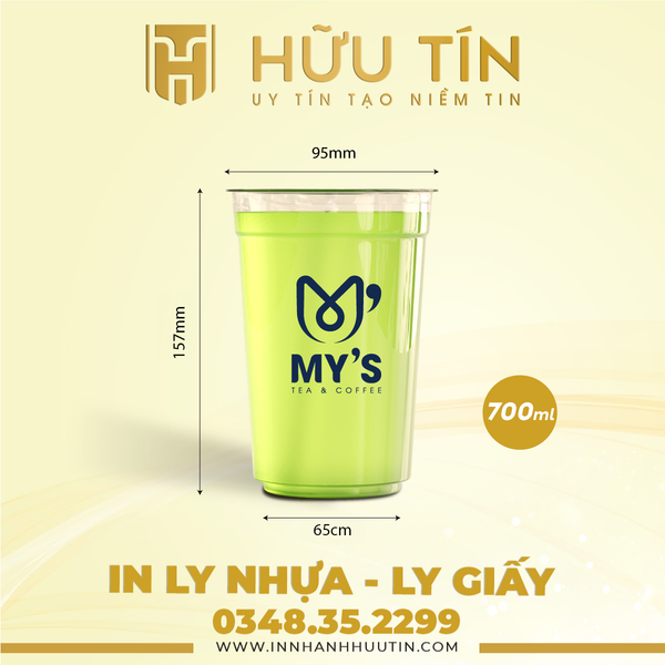  In 1000 Ly Nhựa PP 700ml - In 1 màu 