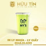  In 2000 Ly Nhựa PP 700ml - In 1 màu 