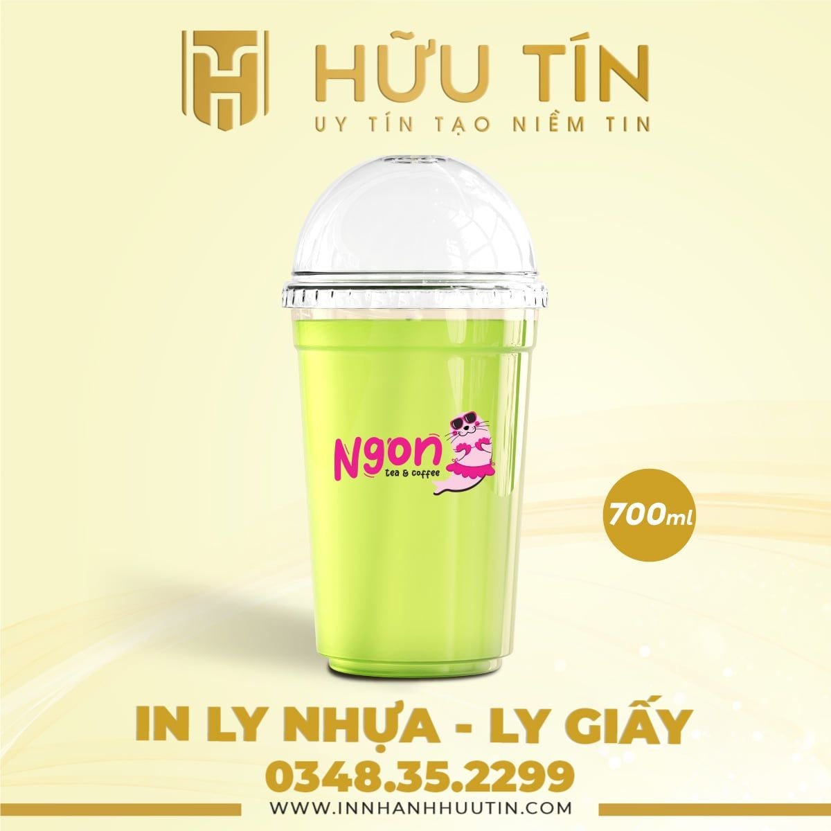  In 20000 Ly Nhựa PP 700ml - In nhiều màu 