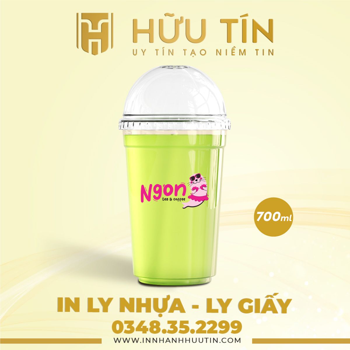  In 10000 Ly Nhựa PP 700ml - In nhiều màu 