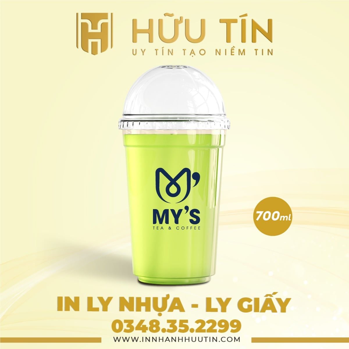  In 5000 Ly Nhựa PP 700ml - In 1 màu 