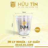  In 10000 Ly Nhựa PP Đáy Bầu 500ml - In nhiều màu 