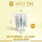  In 2000 Ly Nhựa PP Đáy Bầu 500ml - In 1 màu 