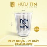  In 2000 Ly Nhựa PP Đáy Bầu 700ml - In 1 màu 