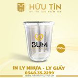  In 5000 Ly Nhựa PP Đáy Bầu 700ml - In nhiều màu 