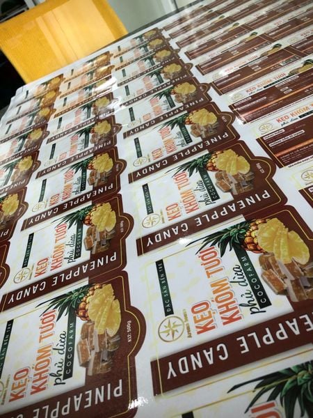  Tem decal chống thấm - Kẹo Khóm Aroma 